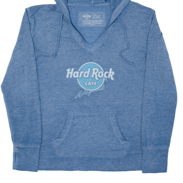 HARD ROCK CAFE Hollywood Lightweight Womens Blue Hoodie S Hot on Sale