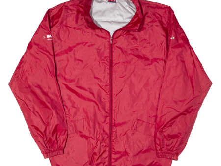 US BASIC Mens Rain Jacket Red 90s Hooded S Online now