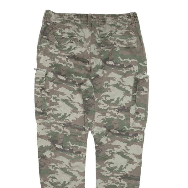 CLOCKHOUSE Cargo Camo Mens Trousers Green Slim Tapered W31 L28 Sale