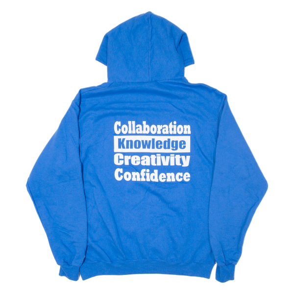 CHAMPION Mens Blue Hoodie L Online Hot Sale