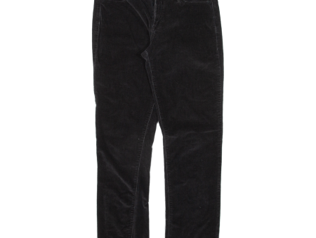 CALVIN KLEIN JEANS Womens Corduroy Trousers Black Regular Straight W31 L27 Supply