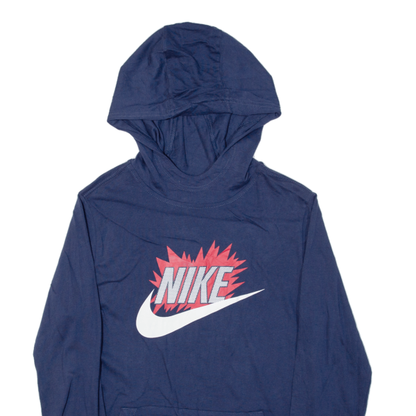 NIKE Lightweight Boys Blue Hoodie L Cheap