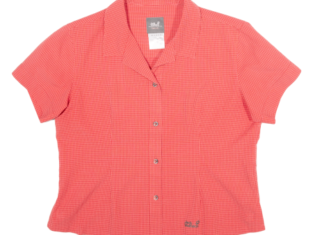 JACK WOLFSKIN Womens Shirt Red Check XL Online Sale