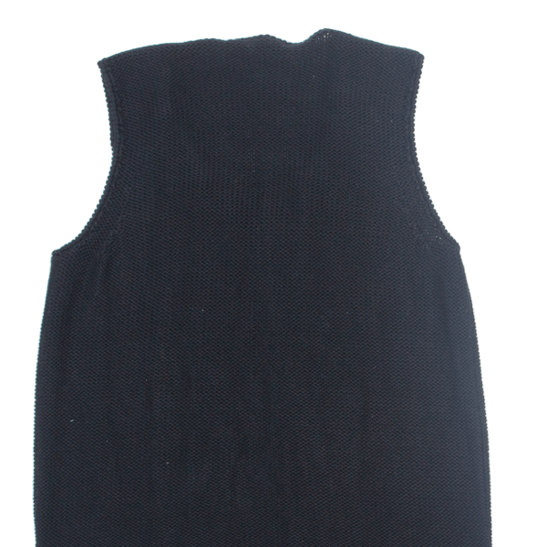 CLUB MONACO Womens Vest Black Chunky Knit Sleeveless L For Cheap