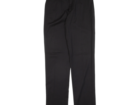 DOLCE & GABBANA Pleated Womens Trousers Black Slim Straight Wool W29 L32 Fashion