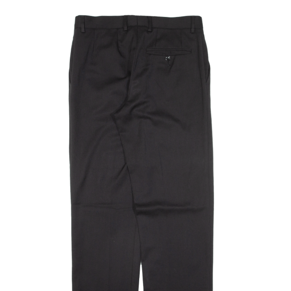 DOLCE & GABBANA Pleated Womens Trousers Black Slim Straight Wool W29 L32 Fashion