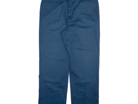 DICKIES Workwear Mens Trousers Blue Regular Straight W38 L30 For Sale