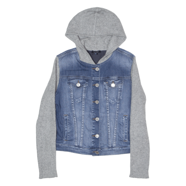 ARMANI JEANS Womens Denim Jacket Blue Hooded S Online