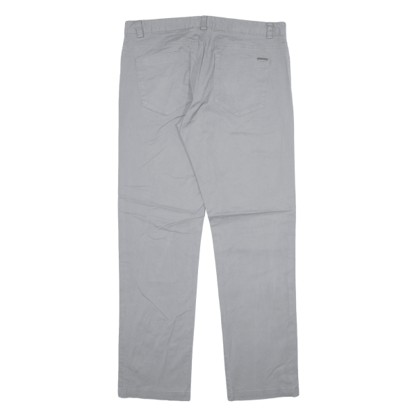 CALVIN KLEIN Mens Trousers Grey Slim Straight W34 L32 For Sale