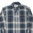 EDDIE BAUER Mens Shirt Green Check Long Sleeve S Online Hot Sale