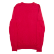 NAUTICA Mens Jumper Red V-Neck Tight Knit M on Sale