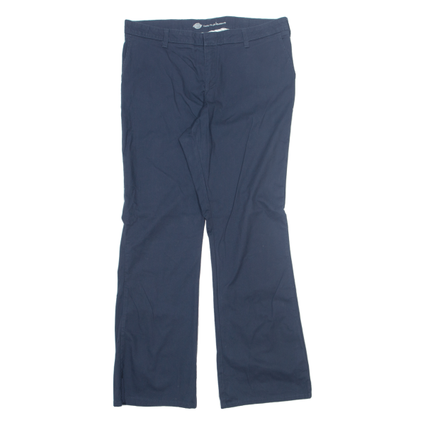 DICKIES Workwear Womens Trousers Blue Slim Bootcut W38 L34 Sale