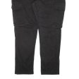 C&A Cargo Mens Trousers Black Regular Tapered W43 L31 Discount