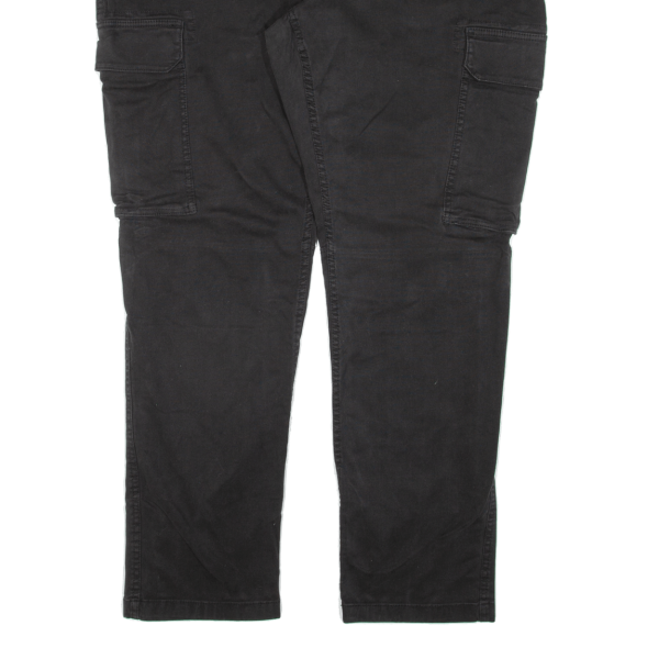 C&A Cargo Mens Trousers Black Regular Tapered W43 L31 Discount