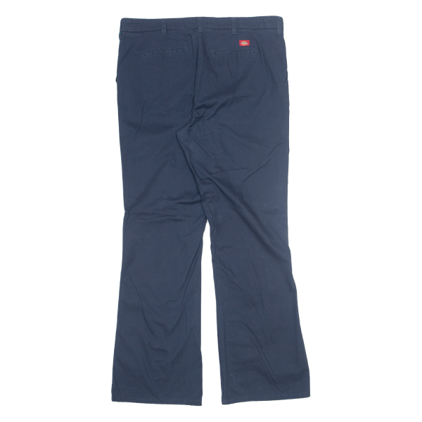 DICKIES Workwear Womens Trousers Blue Slim Bootcut W38 L34 Sale