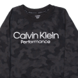 CALVIN KLEIN Performance Camouflage Womens Sweatshirt Black XS Online Hot Sale