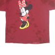 DISNEY Minnie Mouse Womens Tie Dye T-Shirt Red XL For Cheap