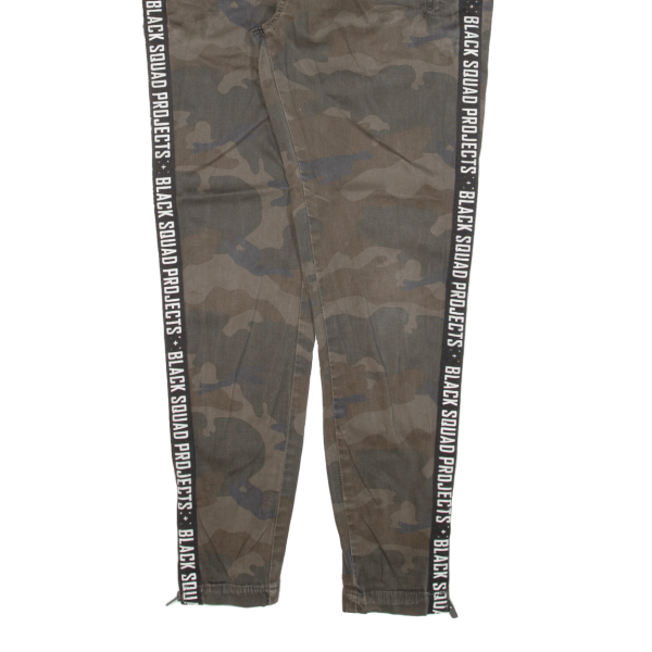 BLACK SQUAD Camo Womens Trousers Green Slim Skinny W30 L27 Hot on Sale