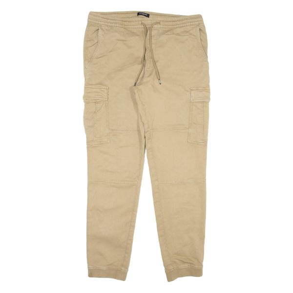 CLOCKHOUSE Cargo Mens Trousers Beige Slim Skinny W36 L32 Online Hot Sale