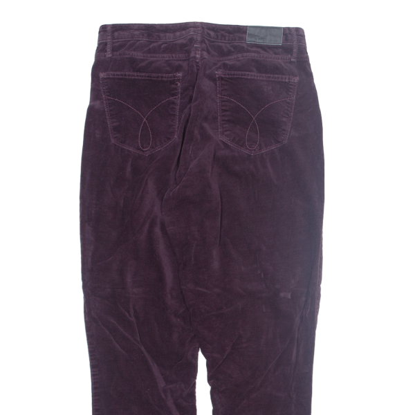 CALVIN KLEIN High Rise Ankle Womens Velvet Trousers Purple Skinny W31 L27 Hot on Sale