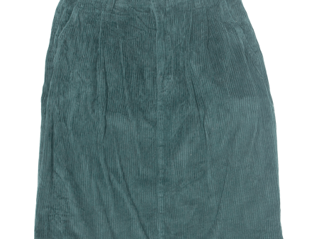 EDDIE BAUER Tall Womens Pencil Skirt Green Knee Length 90s Corduroy M Online now