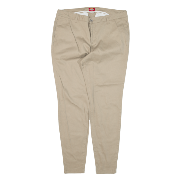 DICKIES Workwear Womens Trousers Beige Slim Skinny W36 L29 Hot on Sale