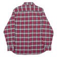 LEE Mens Flannel Shirt Red Check Long Sleeve L Discount