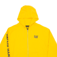 CAT Hoodie Yellow Full Zip Mens XL on Sale