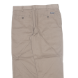 CHAPS Pleated Khaki Mens Trousers Brown Regular Straight W36 L29 Online Hot Sale