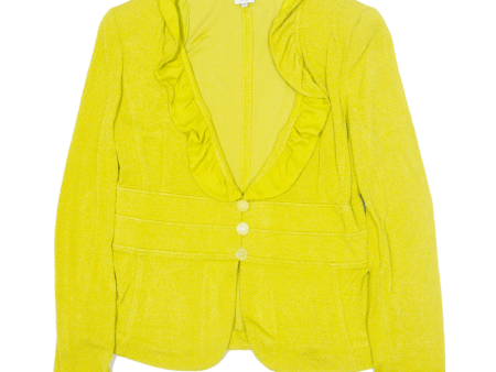 ARMANI EXCHANGE Womens Blazer Jacket Yellow Viscose L Discount