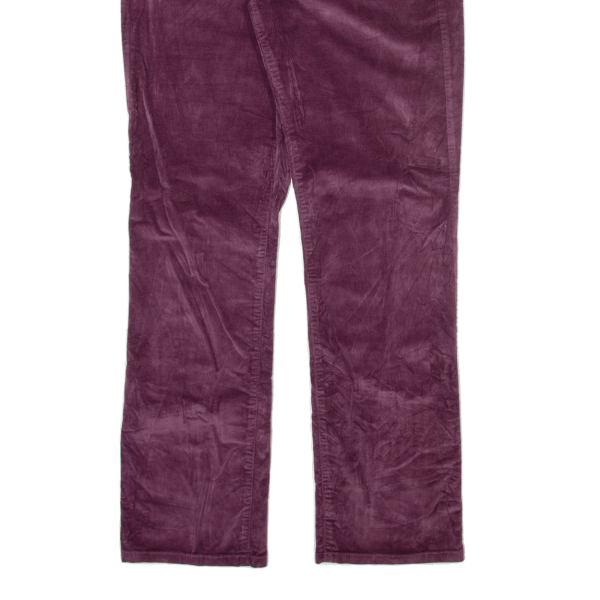 CALVIN KLEIN Womens Corduroy Trousers Maroon Slim Straight W33 L31 For Sale