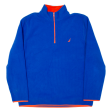 NAUTICA Mens Fleece Blue 1 4 Zip XL Supply