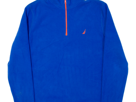 NAUTICA Mens Fleece Blue 1 4 Zip XL Supply