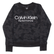 CALVIN KLEIN Performance Camouflage Womens Sweatshirt Black XS Online Hot Sale