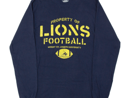 CHAMPION Mount St Joseph University Lions Football Mens T-Shirt Blue USA S For Cheap