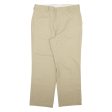 DICKIES Workwear Mens Trousers Beige Relaxed Straight W36 L28 Hot on Sale