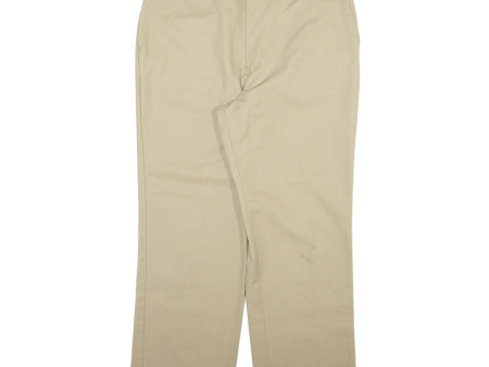 DICKIES Workwear Mens Trousers Beige Relaxed Straight W36 L28 Hot on Sale