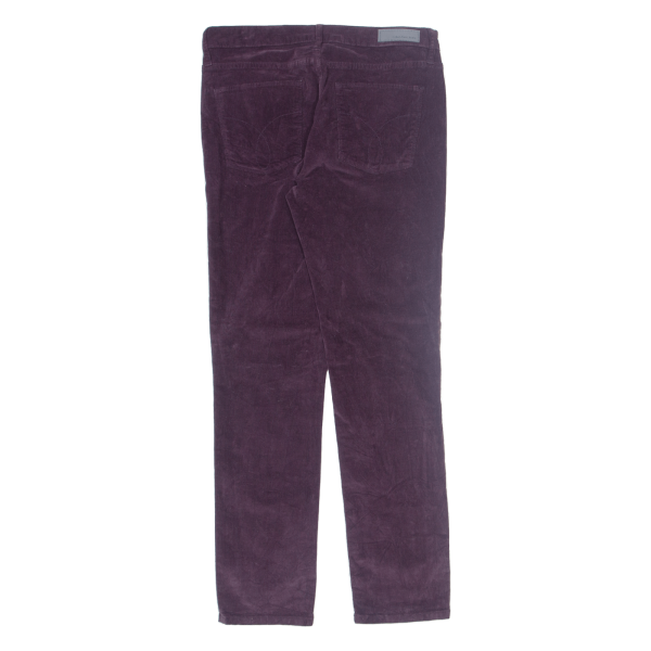 CALVIN KLEIN JEANS Womens Corduroy Trousers Purple Slim Skinny W30 L30 Sale