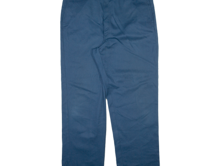 DICKIES Workwear Mens Trousers Blue Relaxed Straight W40 L32 Online Sale