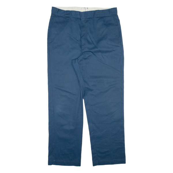 DICKIES Workwear Mens Trousers Blue Relaxed Straight W40 L32 Online Sale