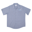 ARAMARK Mens Worker Shirt Blue Check L Discount