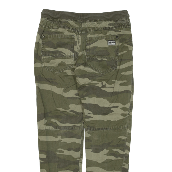 CHAPTER Camo Girls Trousers Green Regular Tapered W29 L27 Online Sale