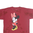 DISNEY Minnie Mouse Womens Tie Dye T-Shirt Red XL For Cheap