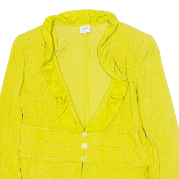 ARMANI EXCHANGE Womens Blazer Jacket Yellow Viscose L Discount