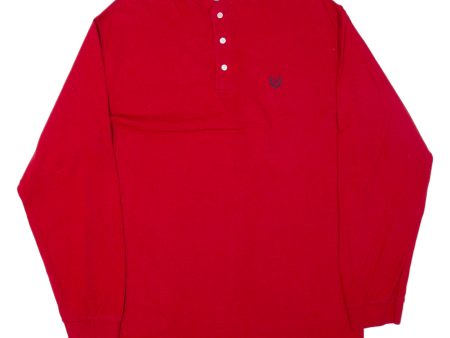 CHAPS RALPH LAUREN Mens T-Shirt Red Long Sleeve L Online