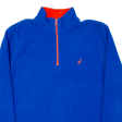 NAUTICA Mens Fleece Blue 1 4 Zip XL Supply