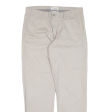 CALVIN KLEIN Chino Mens Trousers Beige Regular Straight W34 L32 Hot on Sale