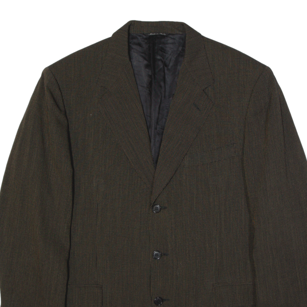 CANALI Padded Shoulder Blazer Jacket Brown Wool 90s Spotted Mens L on Sale