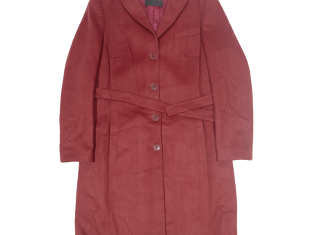 BALLY Womens Overcoat Coat Red Wool M Online