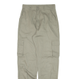 Cargo Womens Trousers Green Regular Tapered W27 L29 on Sale